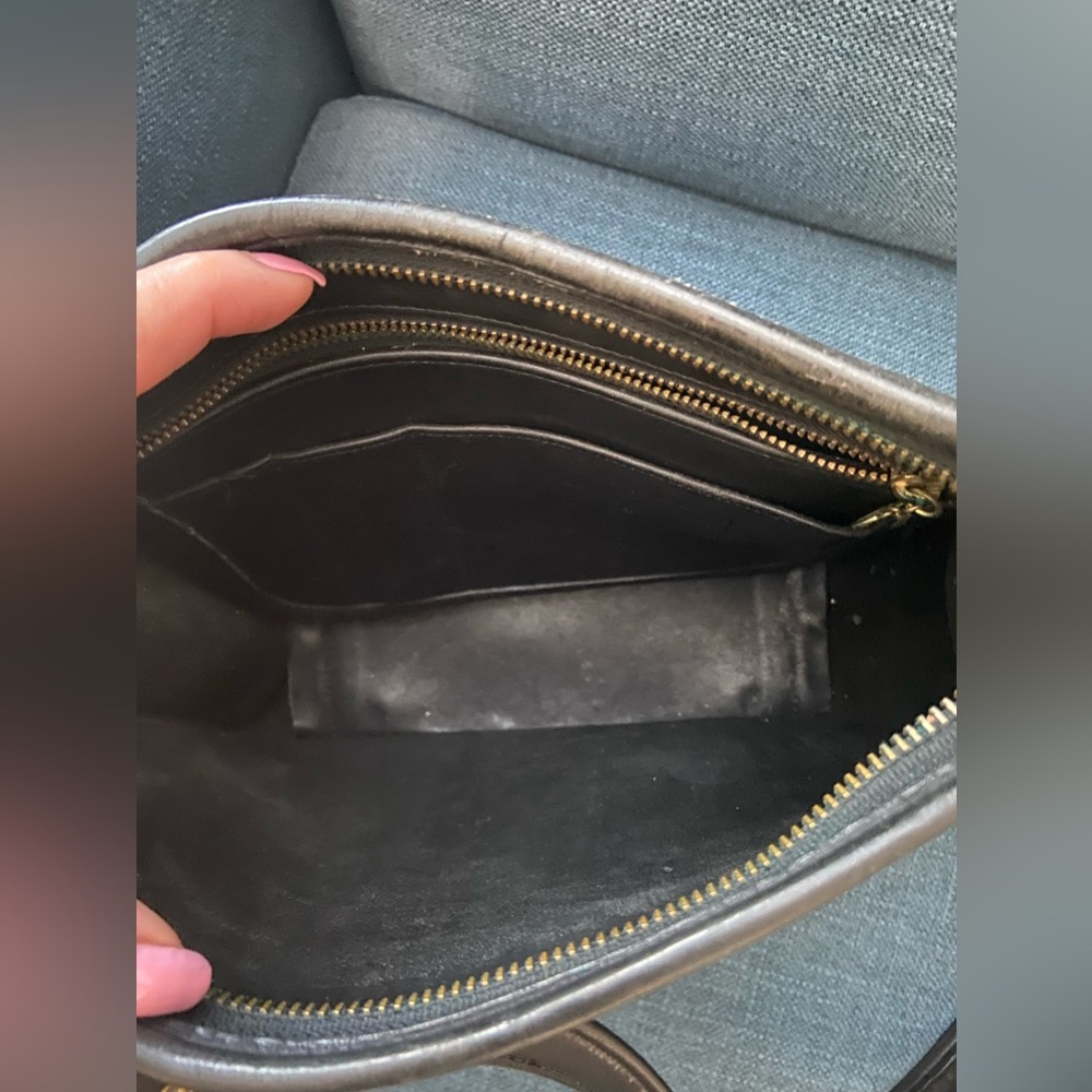 Coach Vintage, Rare Black Legacy Zip Leather Shoulder/ Crossbody Purse Bag 9966 - Picture 13 of 16